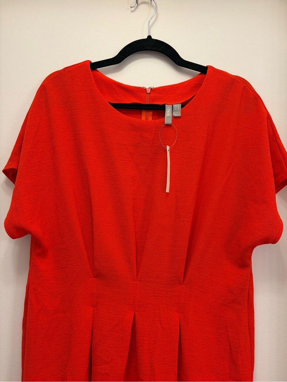 ASOS Red Shift Dress Women’s Short Sleeve Dress Size 14 - Picture 6 of 8